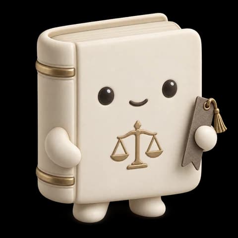 JurisGPT's research assistant mascot, a small friendly book holding a scale of justice